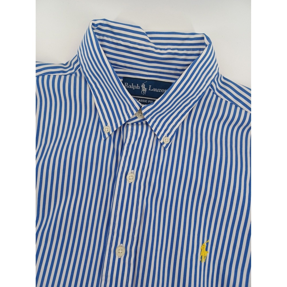 Vintage Polo Ralph Lauren Mens Meduim Classic Fit Long Sleeve Button-Down